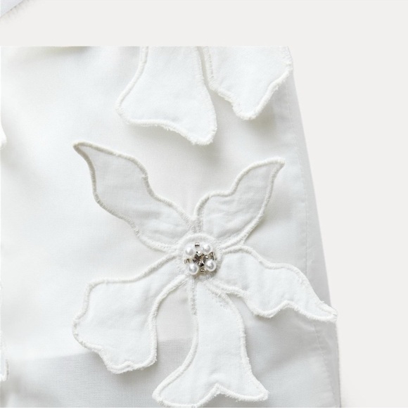 ZARA FLORAL MINI SKIRT - Picture 16 of 16